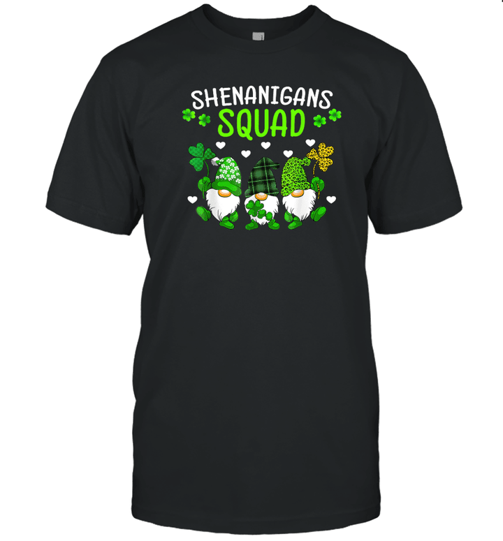 Shenanigans Squad St Patricks Day Gnomes Green Proud Irish Shirt