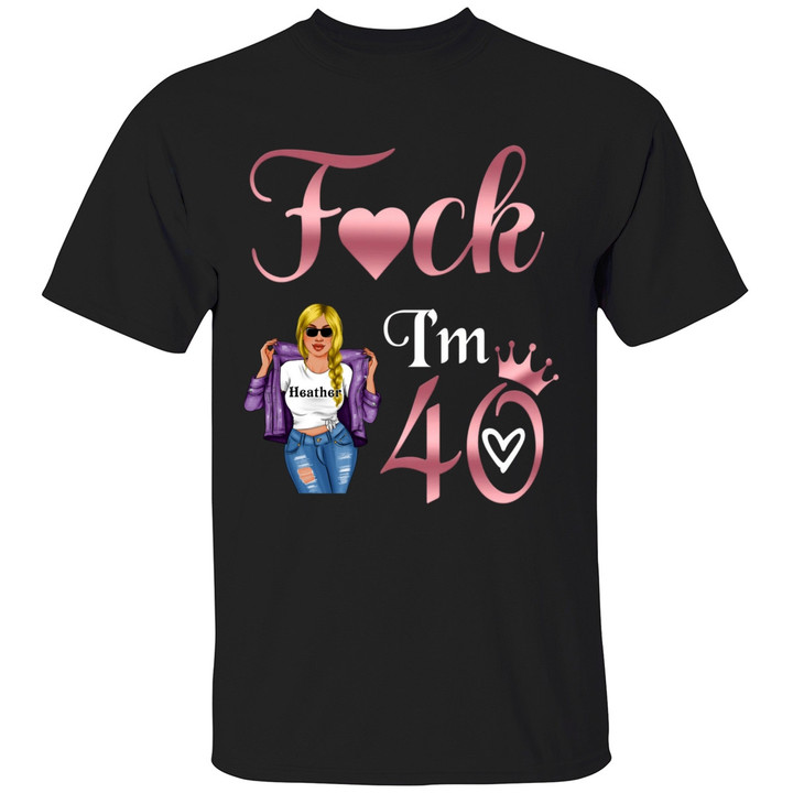 Personalized Custom Forty T Shirt, I’m 40, 40th Birthday Unique Gifts For Woman, 40th Birthday Ideas, Turning 40 Years Old