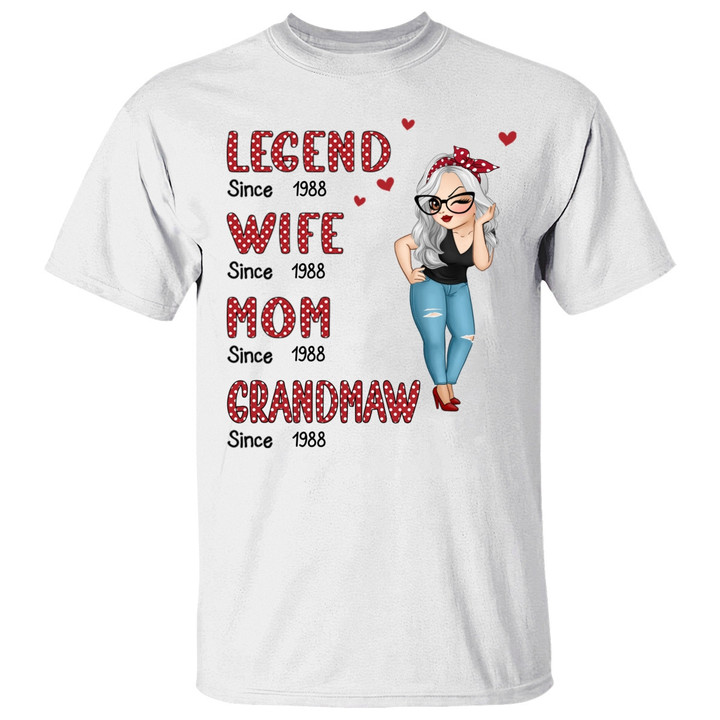 Legend Wife Mom Since Years , Personalized Shirt, Gift For Mom, Mother's Day Gifts