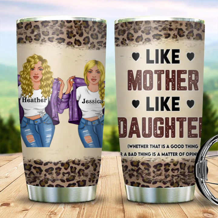 Personalized Custom Mother And Daughter Tumbler, Mother’s Day Gift For Mom, Like Mother Like Daughter