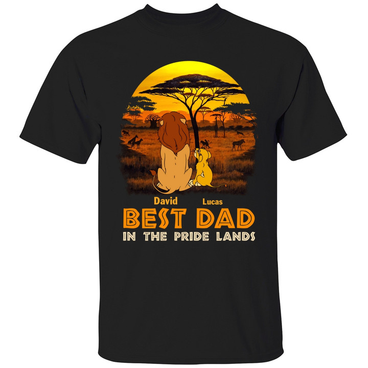 Best Dad In The Pride Lands Personalized T Shirt, Gift for Father