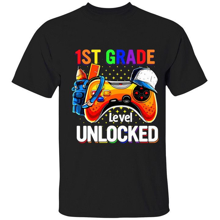 Kindergarten Level Unlocked Personalized T-Shirt - Gift For Son, Daughter - Back To School Shirt