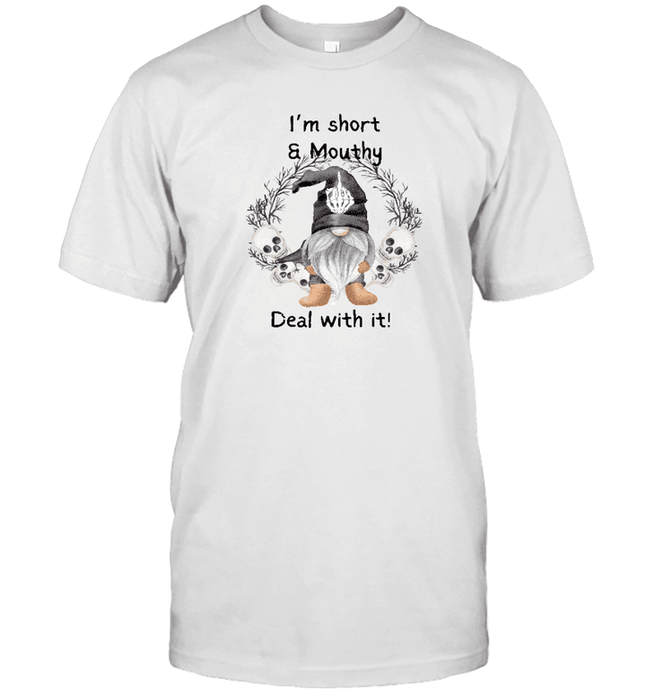 Gnomes Ghost Halloween I'm Short And Mouth Deal With It Shirt
