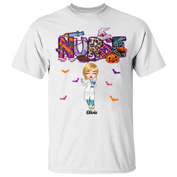 Nurse Spooky Season Personalized Custom T Shirt, Halloween, Nurse’s Day, Appreciation Gift For Nurse