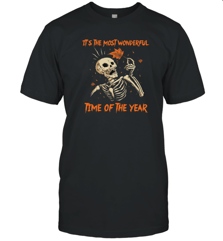 It'S The Most Wonderful Time Of The Year Skeleton Halloween Shirt