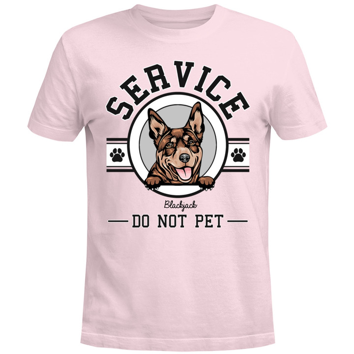 Dog Service Human Logo Personalized T-Shirt - Custom Dog Lover Shirts Gift For Dog