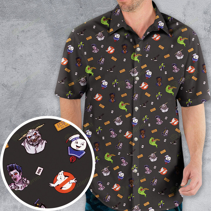 Ghostbusters Pattern Hawaiian Shirt