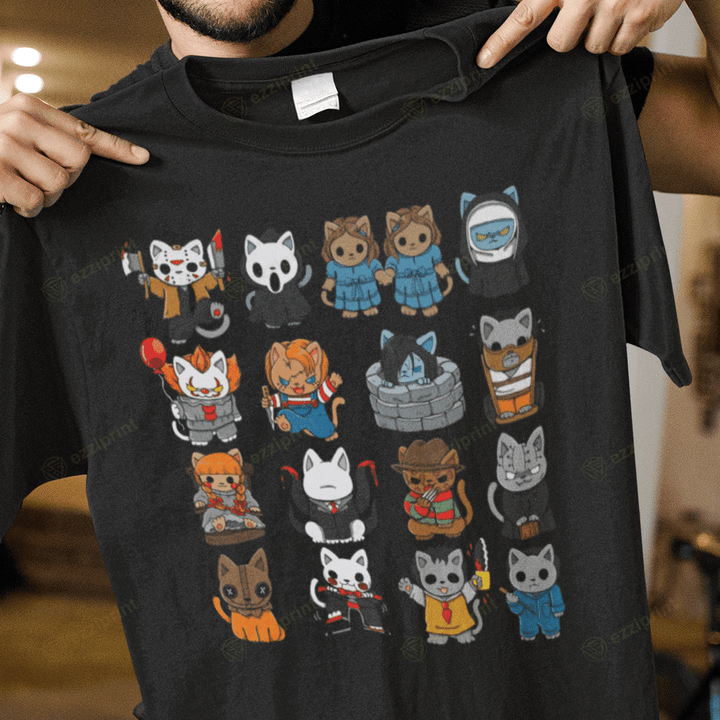 The Horror Cats Horror Characters Cat T-shirt