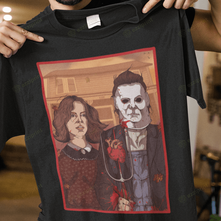 Haddonfield Gothic American Gothic Michael Myers Halloween Horror T-Shirt