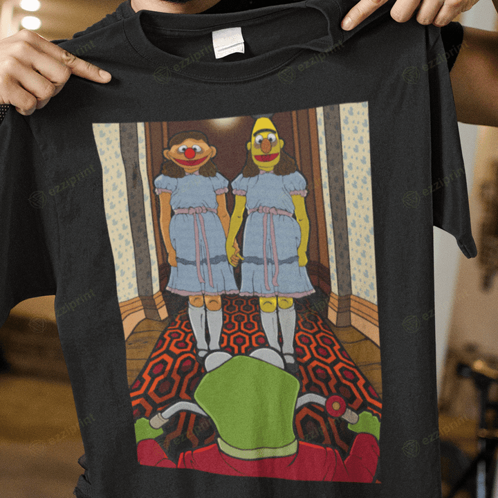 The Shining On Sesame Street Bert and Ernie The Muppet Sesame Street Mashup T-Shirt