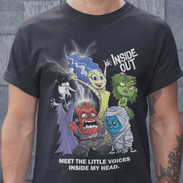 Voices in My Head Costume Horror Character Inside Out Mashup T-Shirt