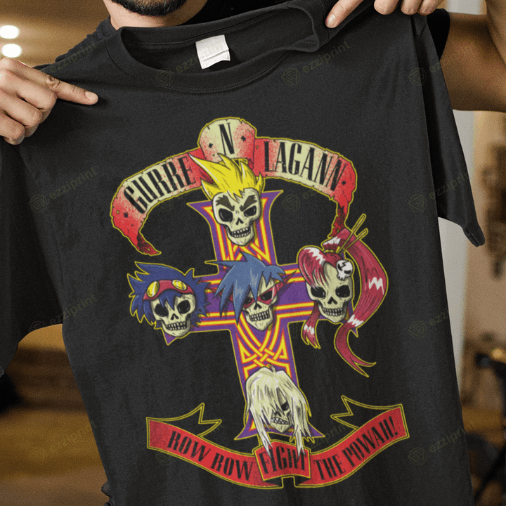 Gurren Lagann Cross Guns N Roses’ Appetite for Destruction Gurren Lagann T-Shirt