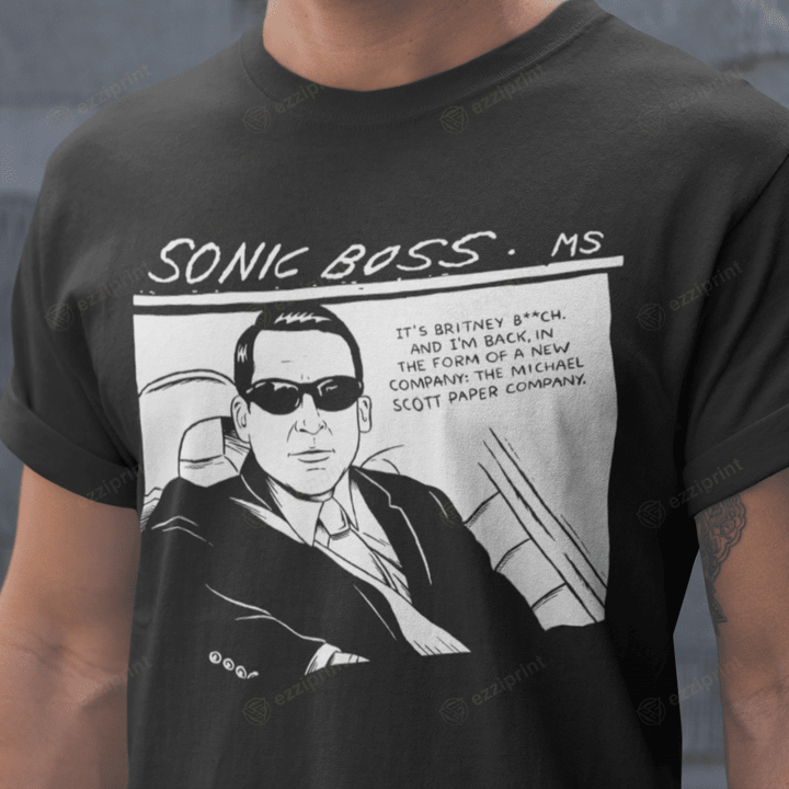 Sonic Boss Sonic Youth Michael Scott The Office Mashup T-Shirt