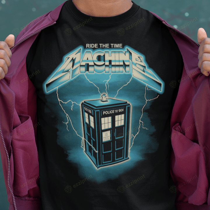 Time Machine Metallica Doctor Who Mashup T-Shirt