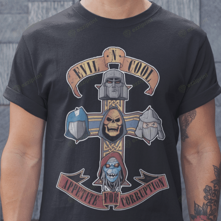 Evil N Cool Guns N Roses Appetite for Destruction 90's Cartoon Villains T-Shirt