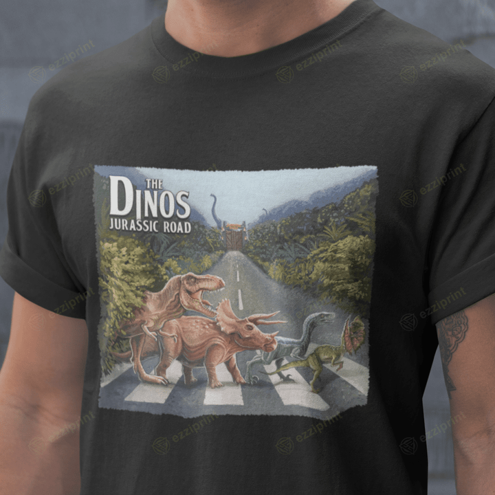 Dinos Jurassic Road Abbey Road The Beatles Dinosaur T-Shirt