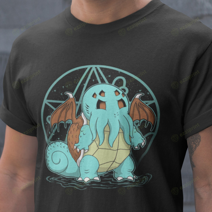 Sqthulhu Cthulhu Squirtle Pokemon Mashup T-Shirt