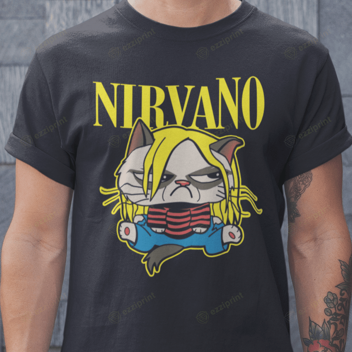 Nirvano Grumpy Cat Nirvana Mashup T-Shirt
