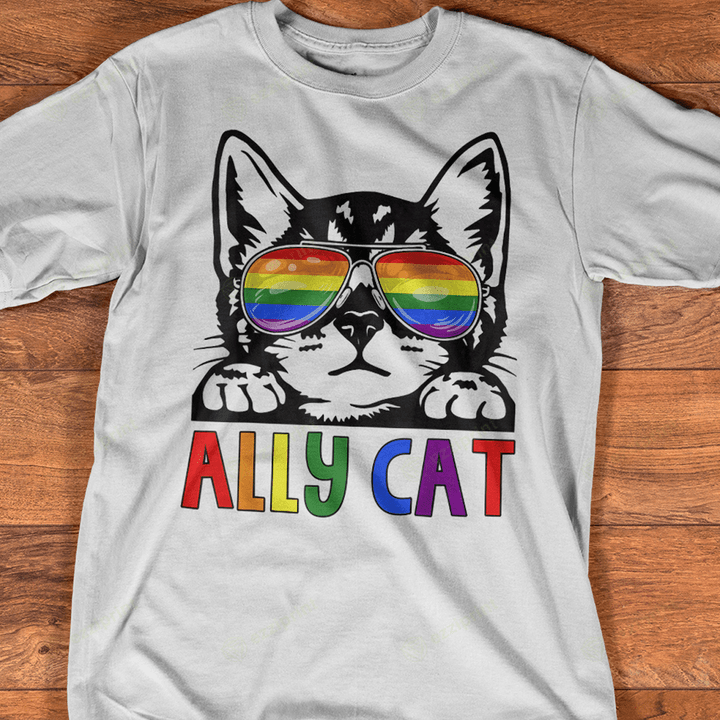 Ally Cat LGBT Cat T-Shirt