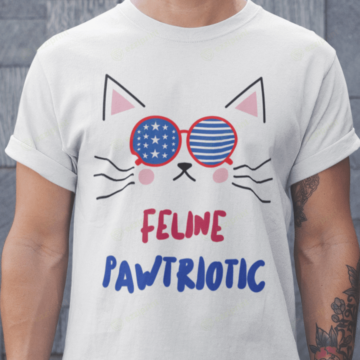 Feline Pawtriotic Cat T-Shirt