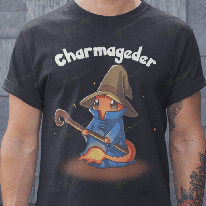 Charmageder Dungeons and Dragons Charmander Pokemon Mashup T-Shirt