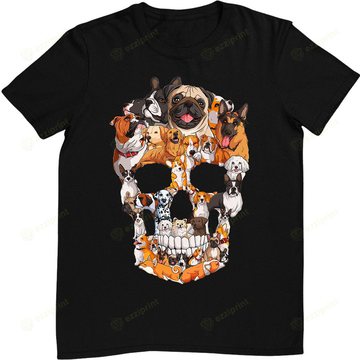 Dog Skull dogs paw lover Halloween costume T-Shirt