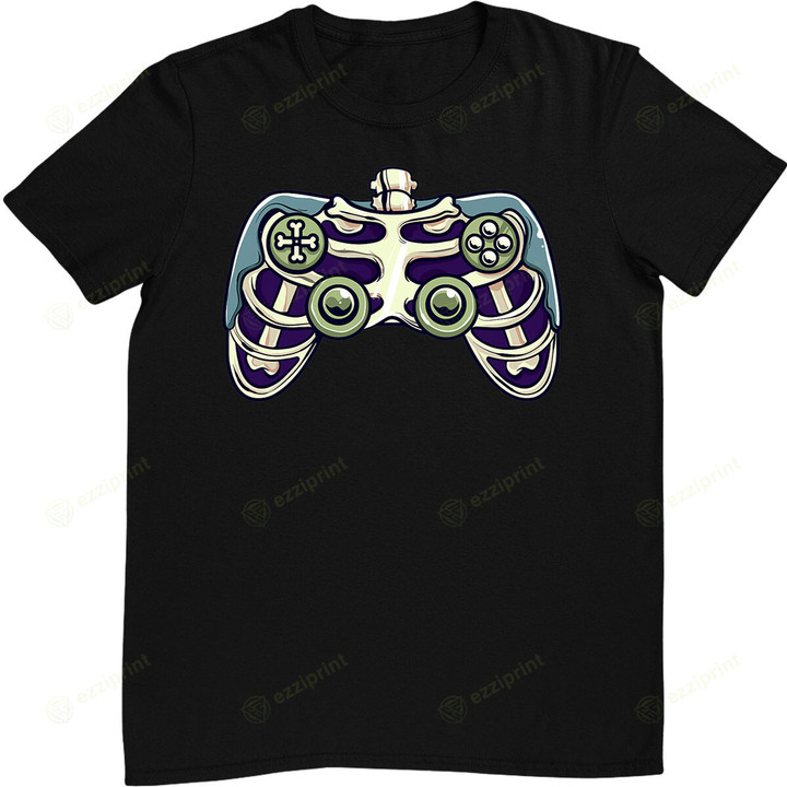Halloween Gamer Skeleton Controller Video Gamer T-Shirt