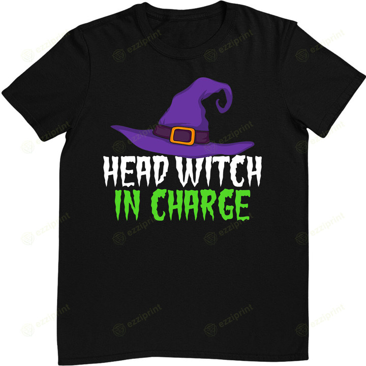 Head Witch In Charge Funny Halloween Witches Hat T-Shirt
