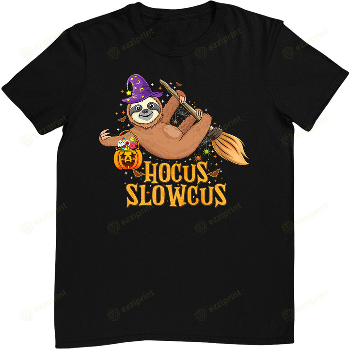 Hocus slowcus Sloth Witch Hat animal lovers Halloween sloth T-Shirt