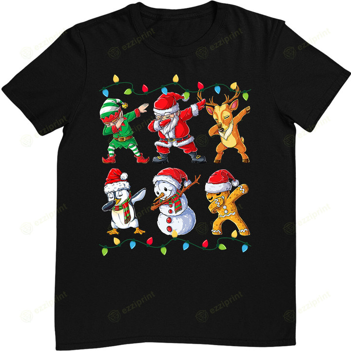 Dabbing Santa Elf Friends Christmas T-Shirt