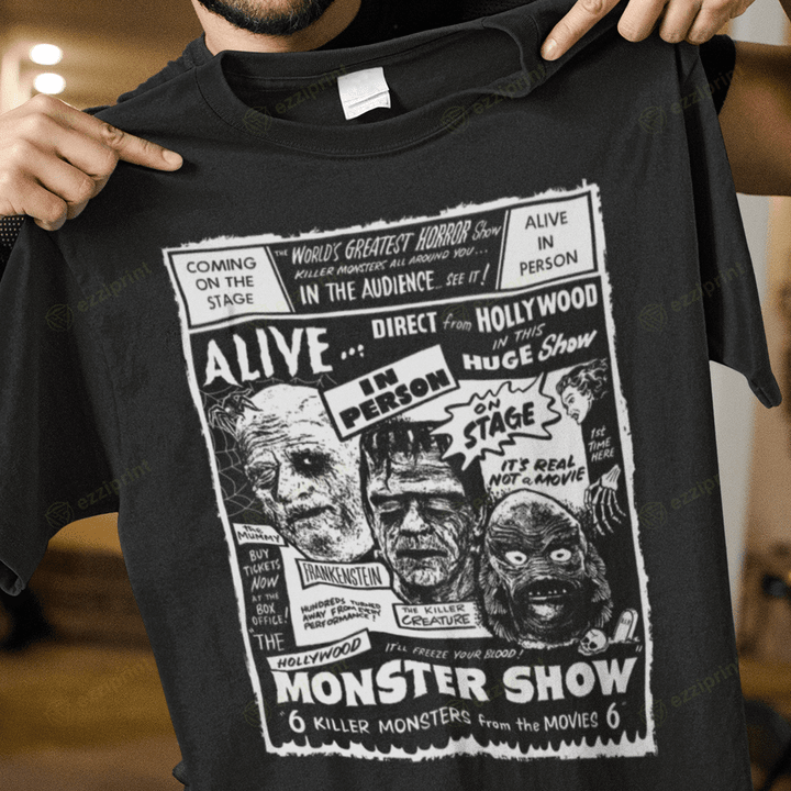 Monster Show The Mummy Frankenstein The Killer Creature Horror T-Shirt