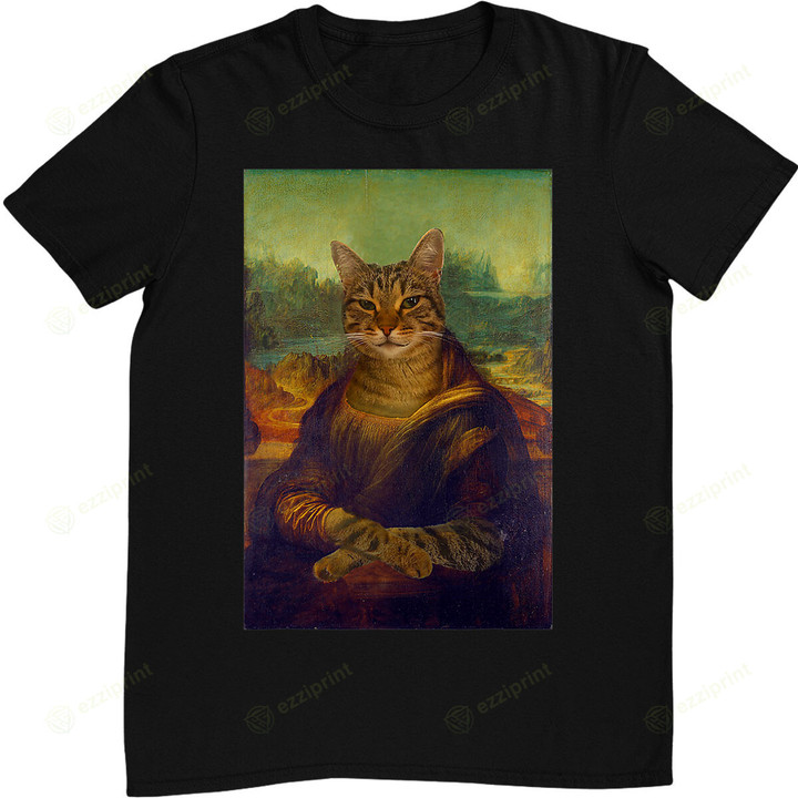 Meowing Lisa Funny Cat Cat Art Cat Lover T-Shirt