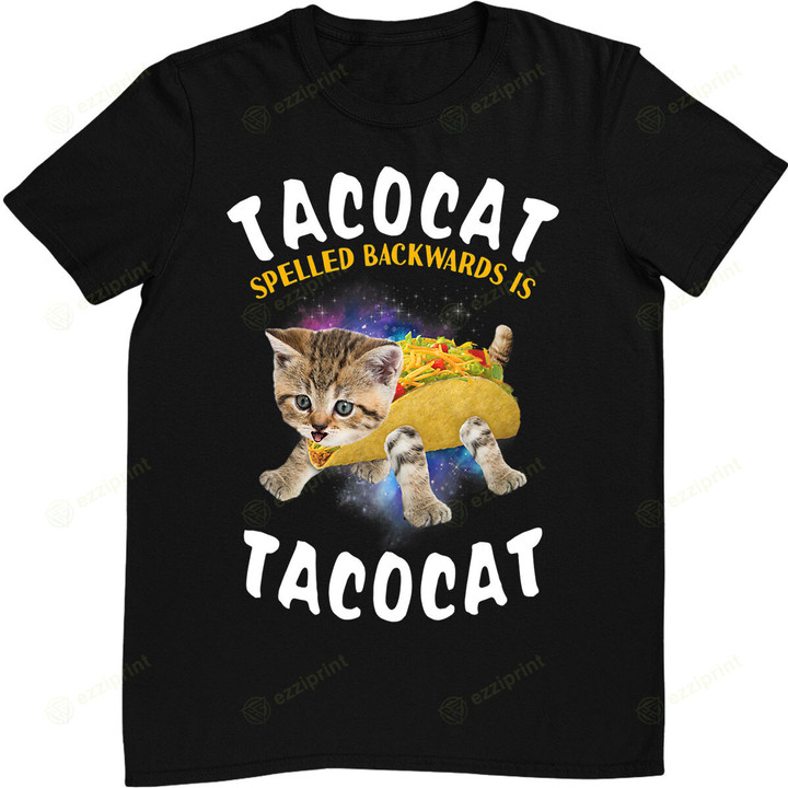 Tacocat Spelled Backward Is Tacocat Cat And Taco Lover T-Shirt