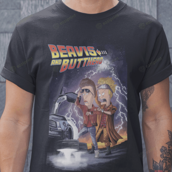 Back To BVBH Back To the Future Beavis and Butt-Head Mashup T-Shirt