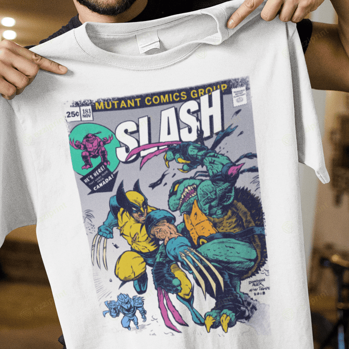 Wolvie vs Slash The Wolverine Slash Teenage Mutant Ninja Turtles T-Shirt