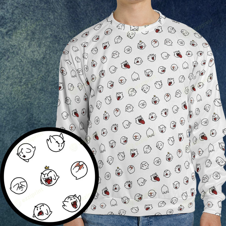 Super Mario Boo Pattern Sweatshirt