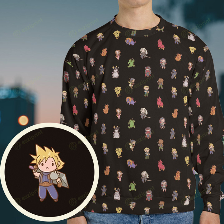 Final Fantasy Characters Pattern Sweatshirt