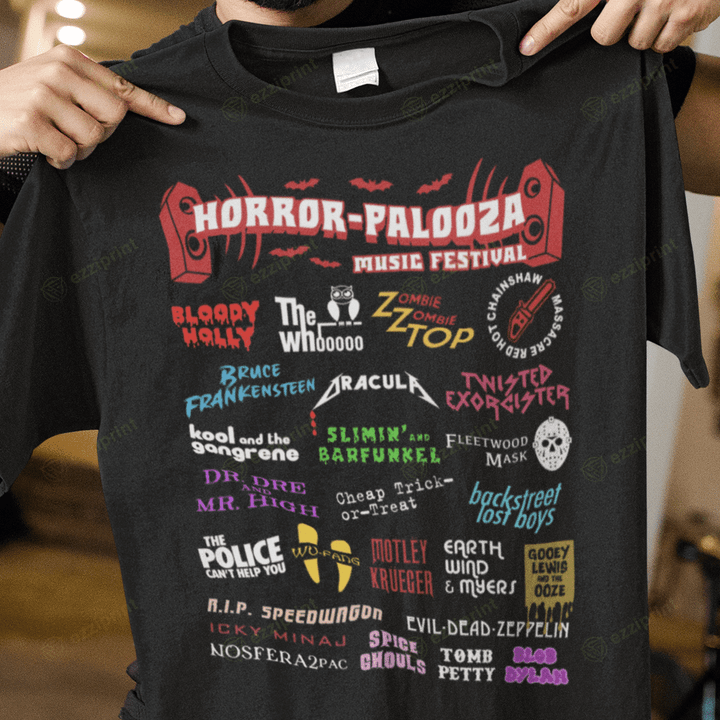 Horror-Palooza Fictional Music Festival Horror T-Shirt