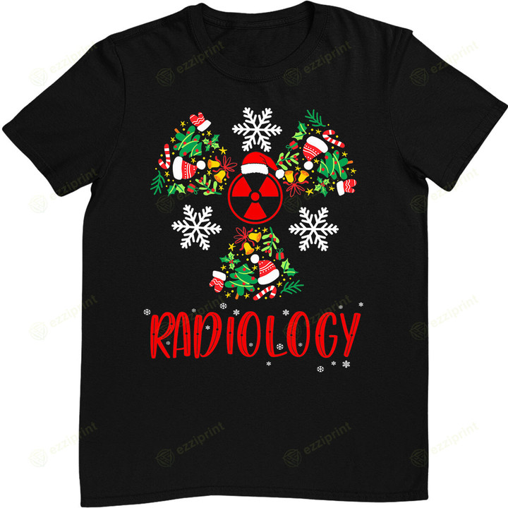 Radiology with Christmas Hat Tree Radiologist Xray matching T-Shirt