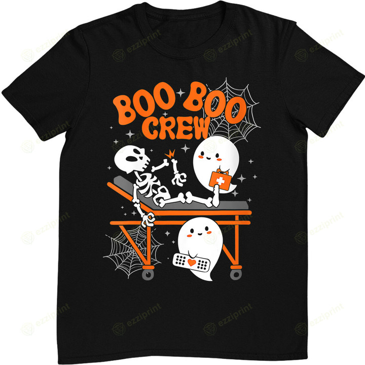Boo Boo Crew Cute Ghost Doctor Paramedic EMT Nurse Halloween T-Shirt