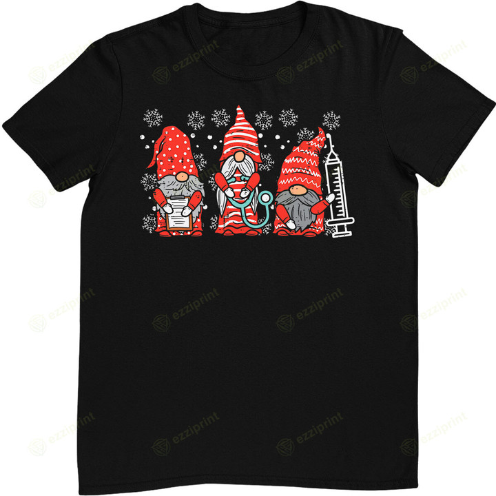 Nurse Christmas Gnomes Cute Xmas Scrub Top For Nurses T-Shirt