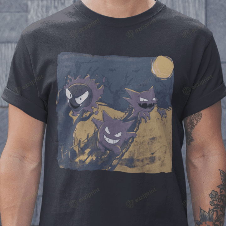 Spectral Night Gastly Haunter Gengar Pokemon T-Shirt