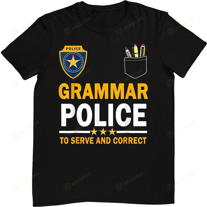 Funny English Teacher Grammar Police T-Shirt