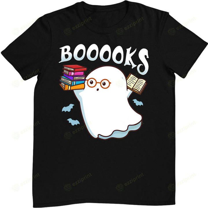 Halloween Books Librarian English Teacher Reader Reading T-Shirt