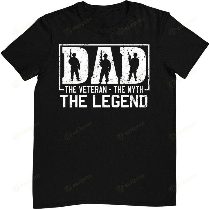 Dad Veteran the Myth the Legend Grandpa T-Shirt