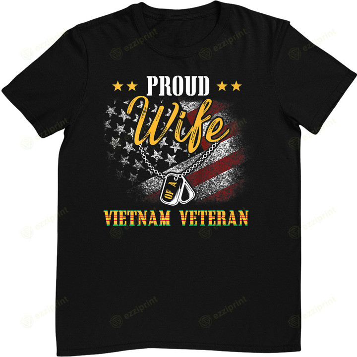 Proud Wife Of A Vietnam Veteran My Husband Is A Hero T-Shirt