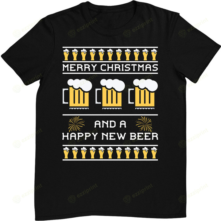 Beer Drinking Funny Christmas Beer T-shirt