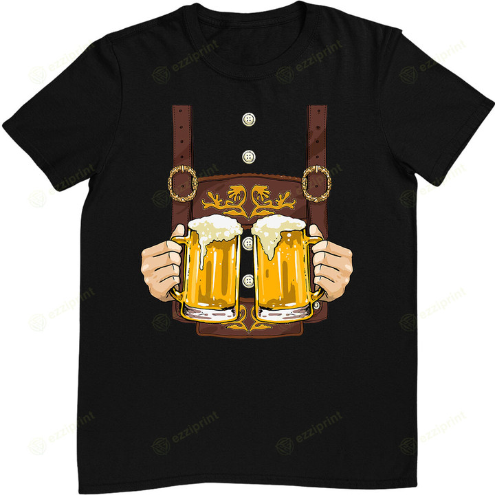 Lederhosen Costume Shirt Oktoberfest Men Prost Beer Mug T-Shirt