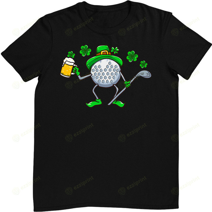 St Patricks Day Golf Golfing Irish Golfer Beer Humor T-Shirt