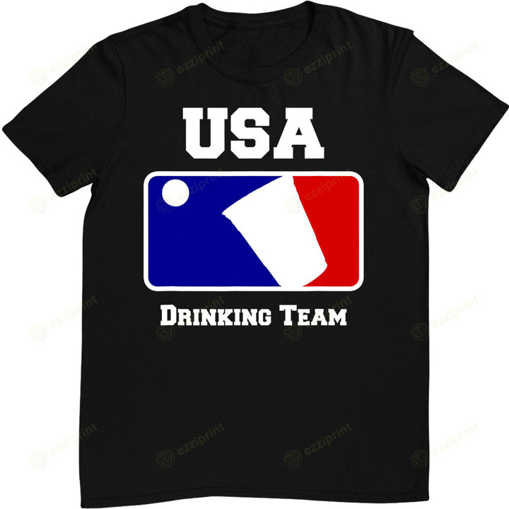 USA Drinking Team Funny Party Beer Pong Game T-Shirt